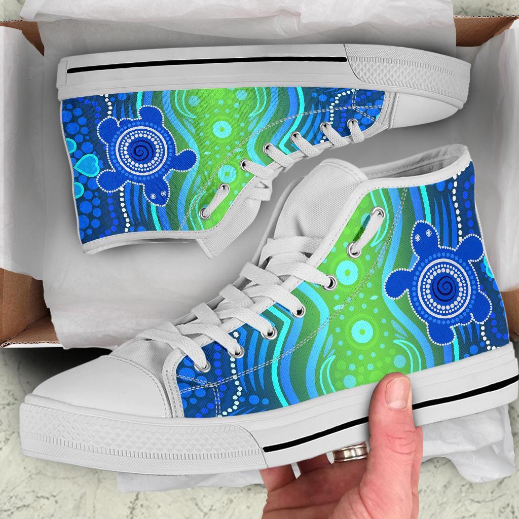 aboriginal-high-top-shoe-a-aboriginal-turtle-family