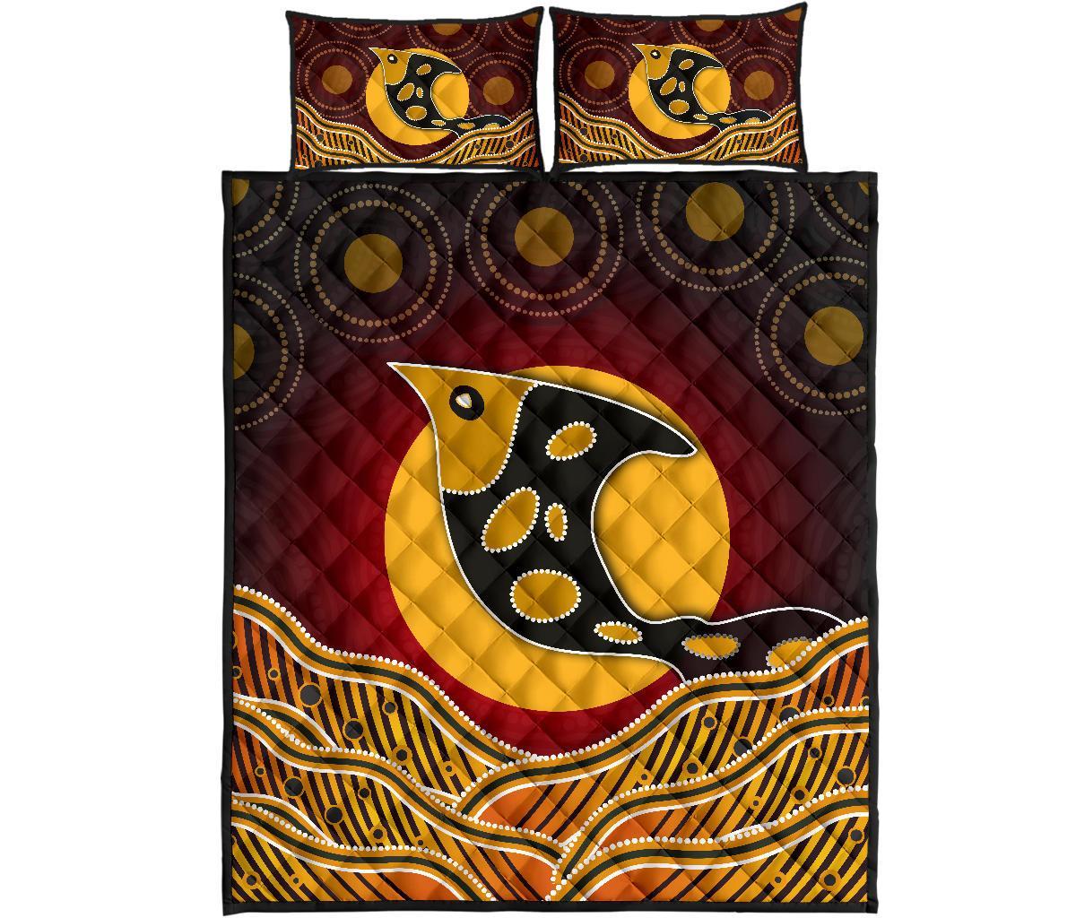 quilt-bed-set-aboriginal-dot-patterns-fish