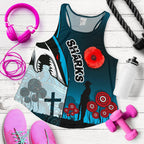 Sharks Women's Racerback Tank Cronulla Anzac Day - Vibe Hoodie