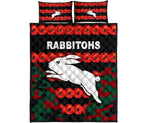 south-sydney-rabbitohs-quilt-bed-set-anzac-day-poppy-flower-vibes