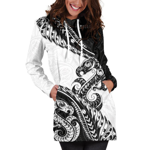 aotearoa-womens-hoodie-dress-silver-fern-manaia