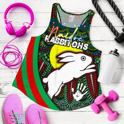 (Custom Personalised) Rabbitohs Naidoc Week Women's Racerback Tank Indigenous Version Special - Vibe Hoodie