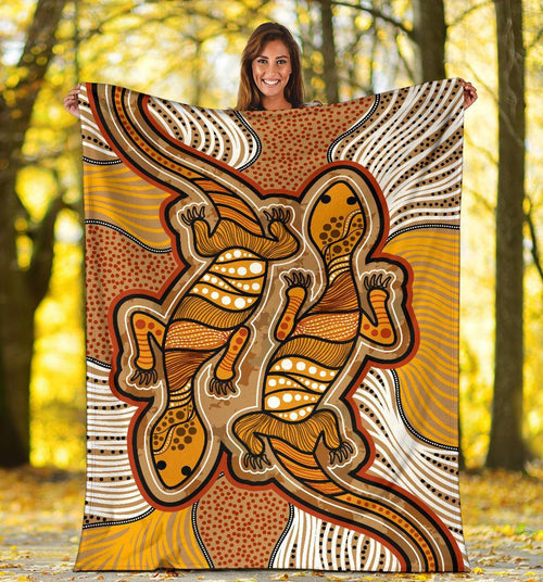 aboriginal-premium-blanket-indigenous-two-lizard-vintage-stye