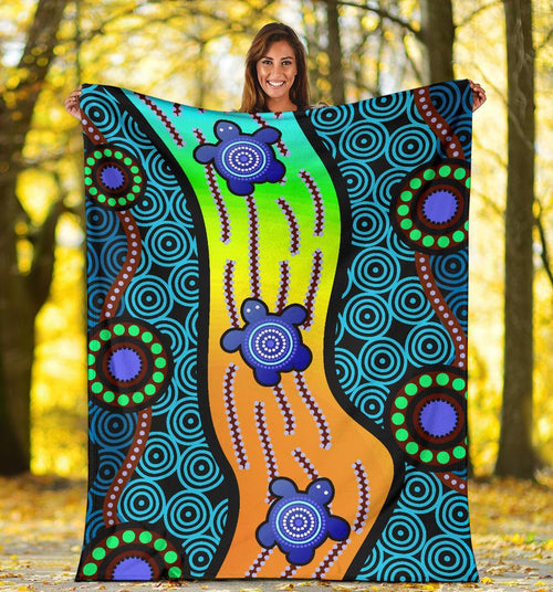 premium-blanket-aboriginal-turtle