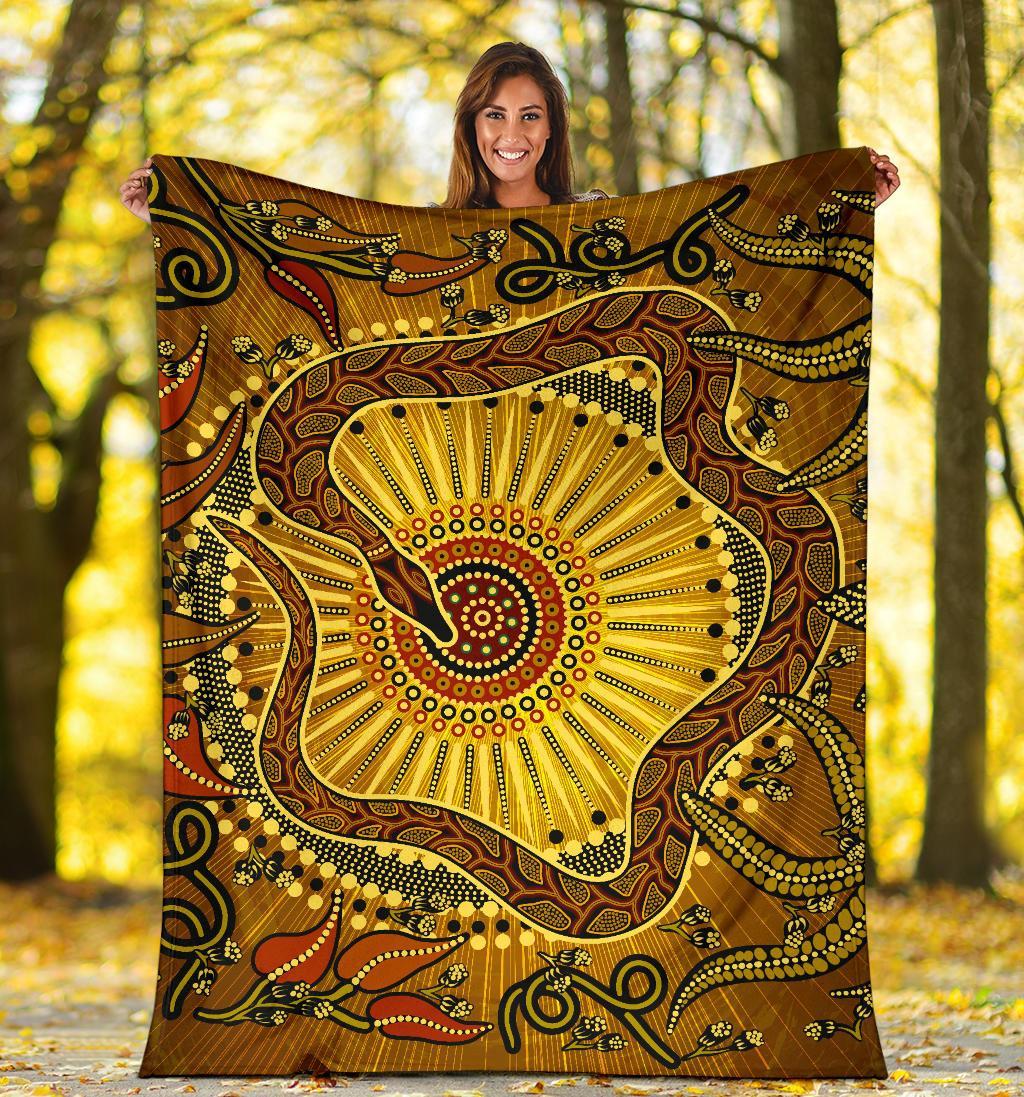 premium-blanket-australian-aboriginal-snake-rainbow-serpent