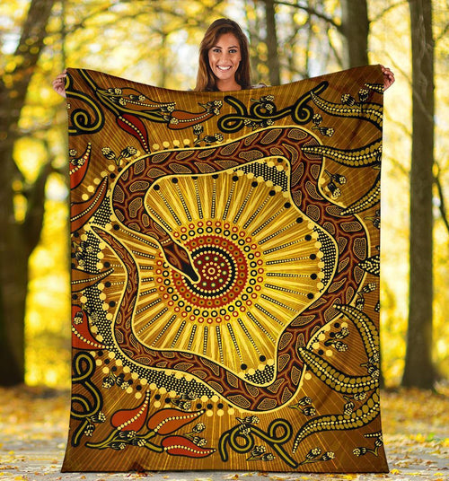 premium-blanket-australian-aboriginal-snake-rainbow-serpent
