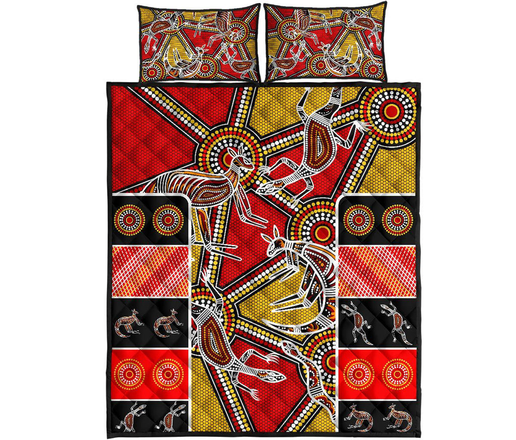aboriginal-quilt-bed-set-kangaroo-dot-painting-patterns