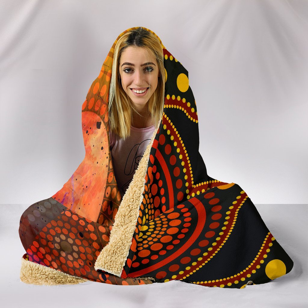 aboriginal-hooded-blanket-australia-indigenous-flag-circle-dot-painting-art-golden