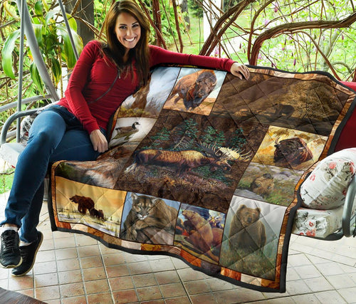 canada-animals-rustic-style-premium-quilt