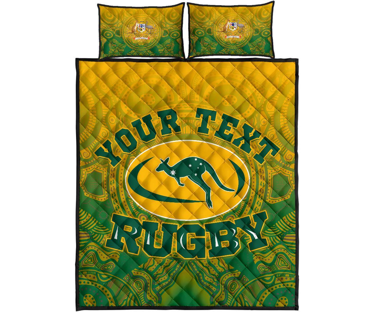 custom-aboriginal-quilt-bed-set-australia-rugby-and-coat-of-arms