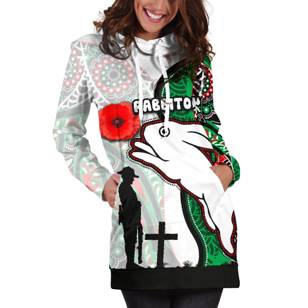 rabbitohs-womens-hoodie-dress-indigenous-anzac-day