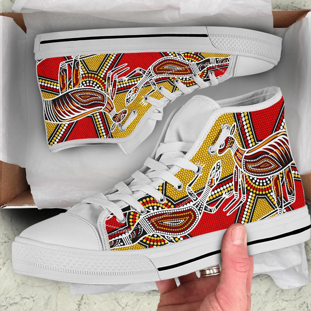 aboriginal-high-top-shoes-kangaroo-dot-painting-patterns