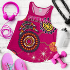 Sydney Women's Racerback Tank Sixers Indigenous - Magenta - Vibe Hoodie