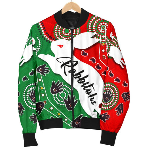 rabbitohs-forever-women-bomber-jacket-indigenous