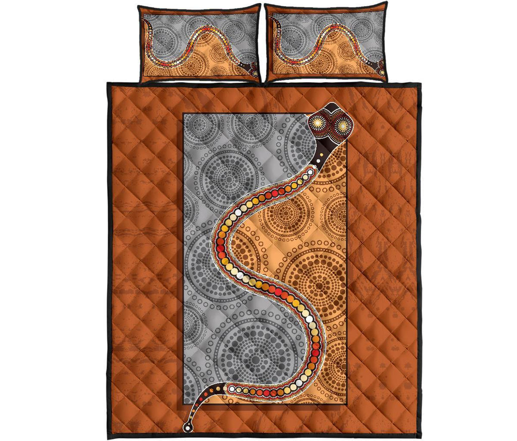 aboriginal-quilt-bed-set-indigenous-snake
