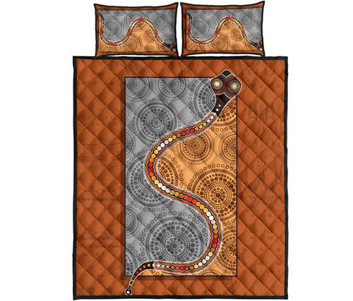 aboriginal-quilt-bed-set-indigenous-snake