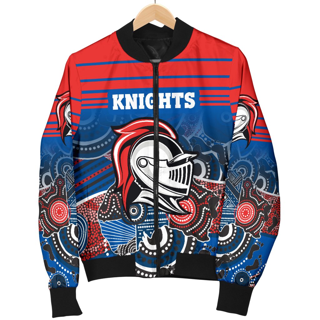 custom-personalised-newcastle-knights-mens-bomber-jacket-aboriginal-horizontal-style