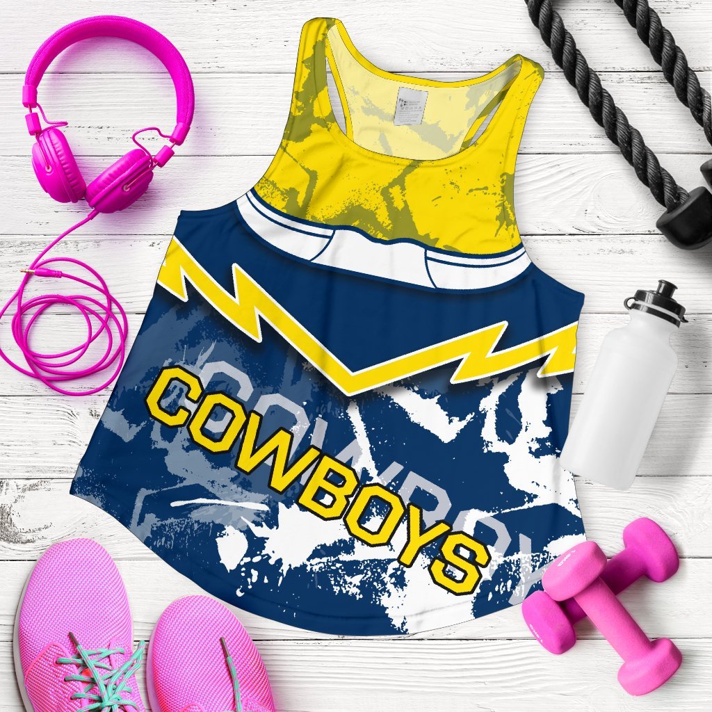 Cowboys Women's Racerback Tank - Vibe Hoodie