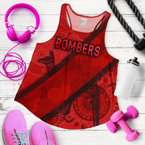 Essendon Women Racerback Tank Indigenous Bombers - Red - Vibe Hoodie