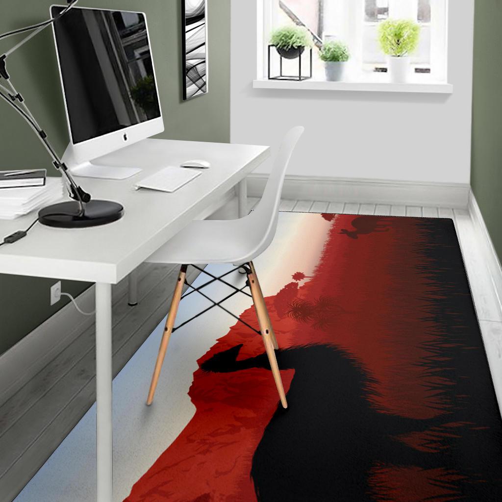 area-rug-australian-nature-with-emu-and-kangaroo
