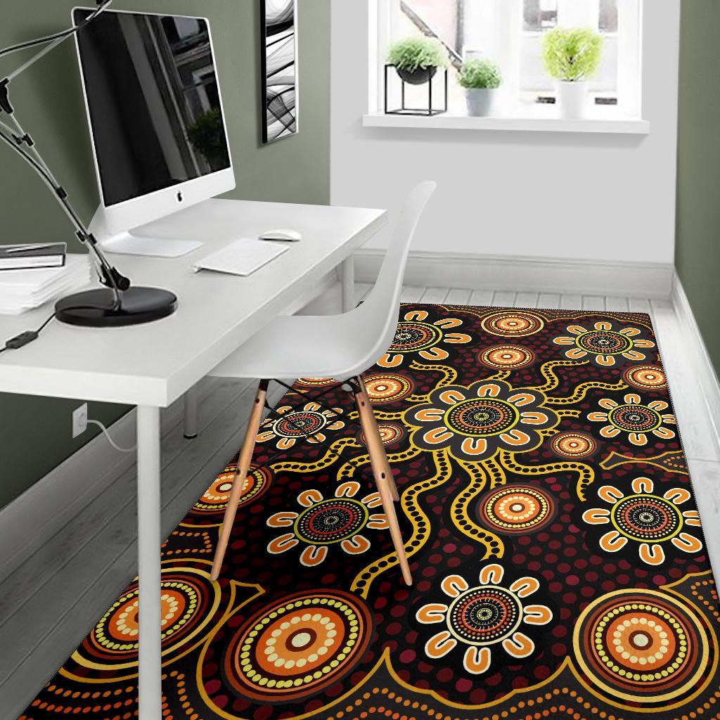 area-rug-aboriginal-flower-dot-painting