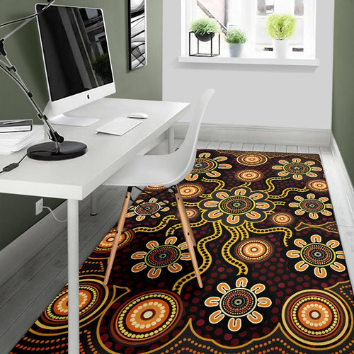 area-rug-aboriginal-flower-dot-painting