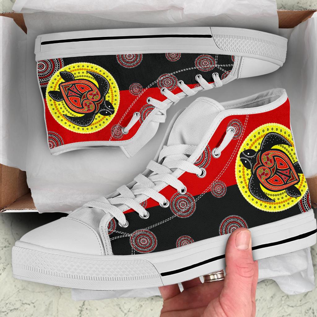 canvas-shoe-aboriginal-dot-painting-shoe-turtle-high-top