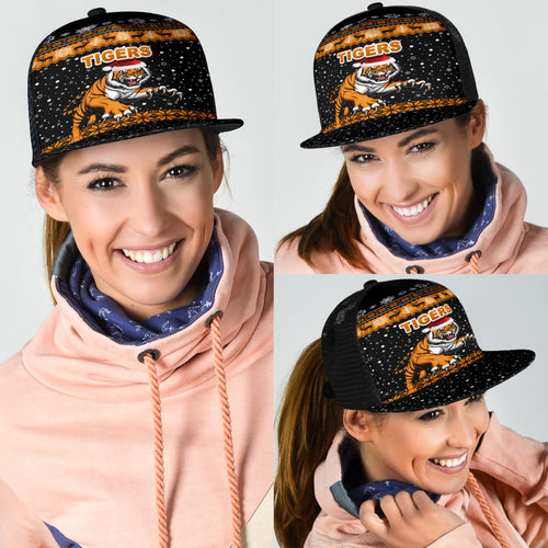 Wests Christmas Trucker Hat Tigers Unique Vibes - Black - Vibe Hoodie