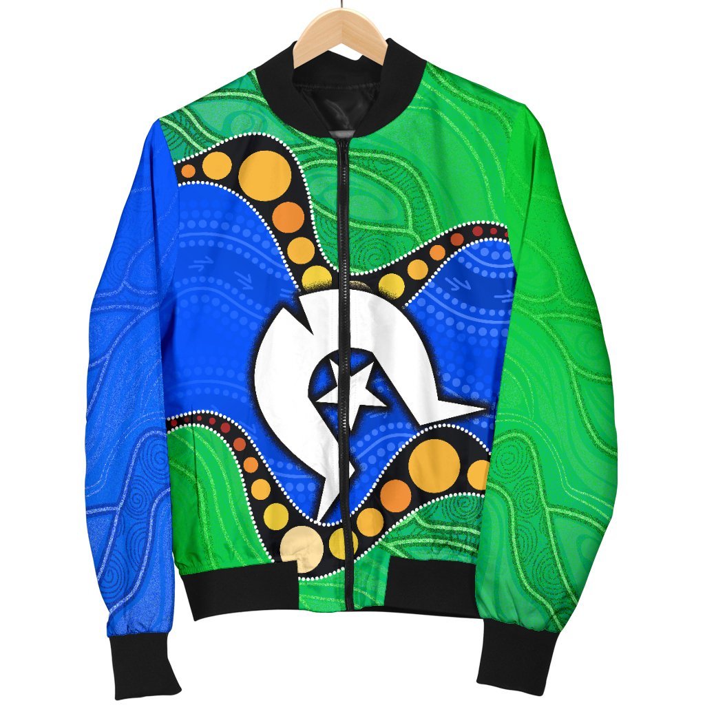 torres-strait-islands-womens-bomber-jacket-flag-with-aboriginal-patterns