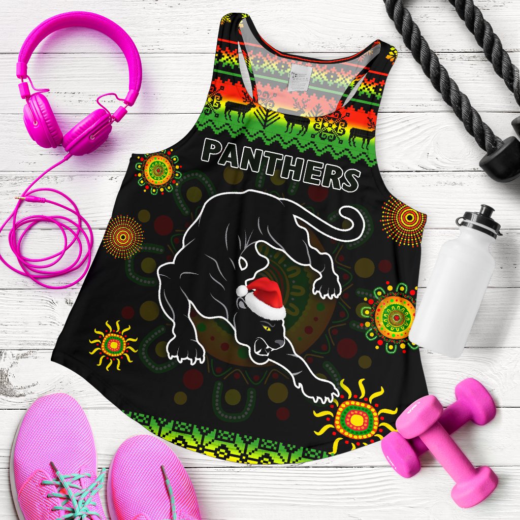 Penrith Panthers Christmas Women's Racerback Tank Indigenous - Vibe Hoodie