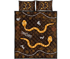 aboriginal-quilt-bed-set-indigenous-snake-hand-brown-color