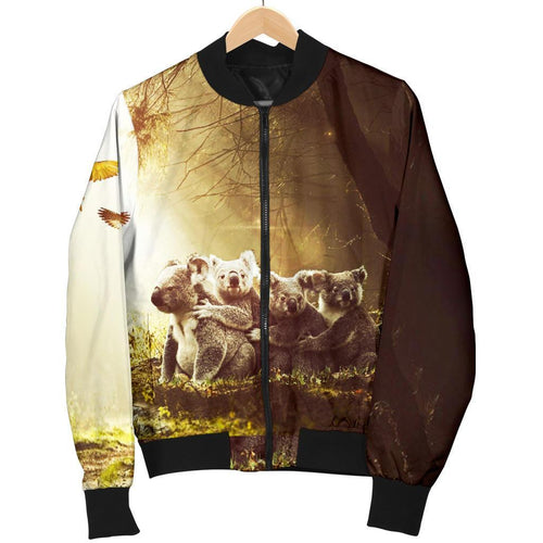 mens-bomber-jacket-koala-family-landscape-art