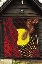 aboriginal-premium-quilt-indigenous-snake-sun-dot-painting