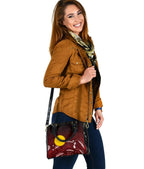 Aboriginal Shoulder Handbag - Red Landscape - Vibe Hoodie