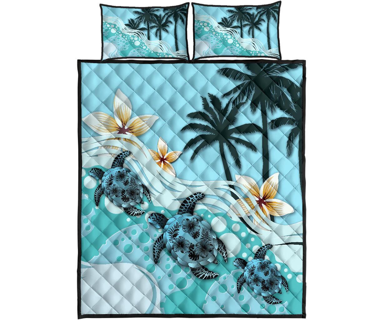 new-zealand-quilt-bed-set-blue-turtle-hibiscus