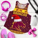 Brisbane Women Racerback Tank Broncos Christmas Unique Vibes - Maroon - Vibe Hoodie