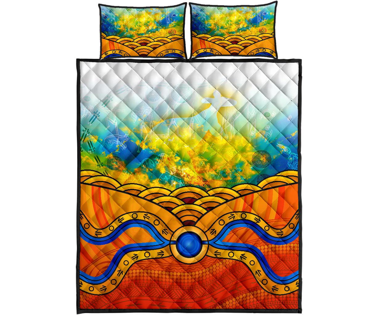 aboriginal-quilt-bed-set-australia-kangaroo-sky