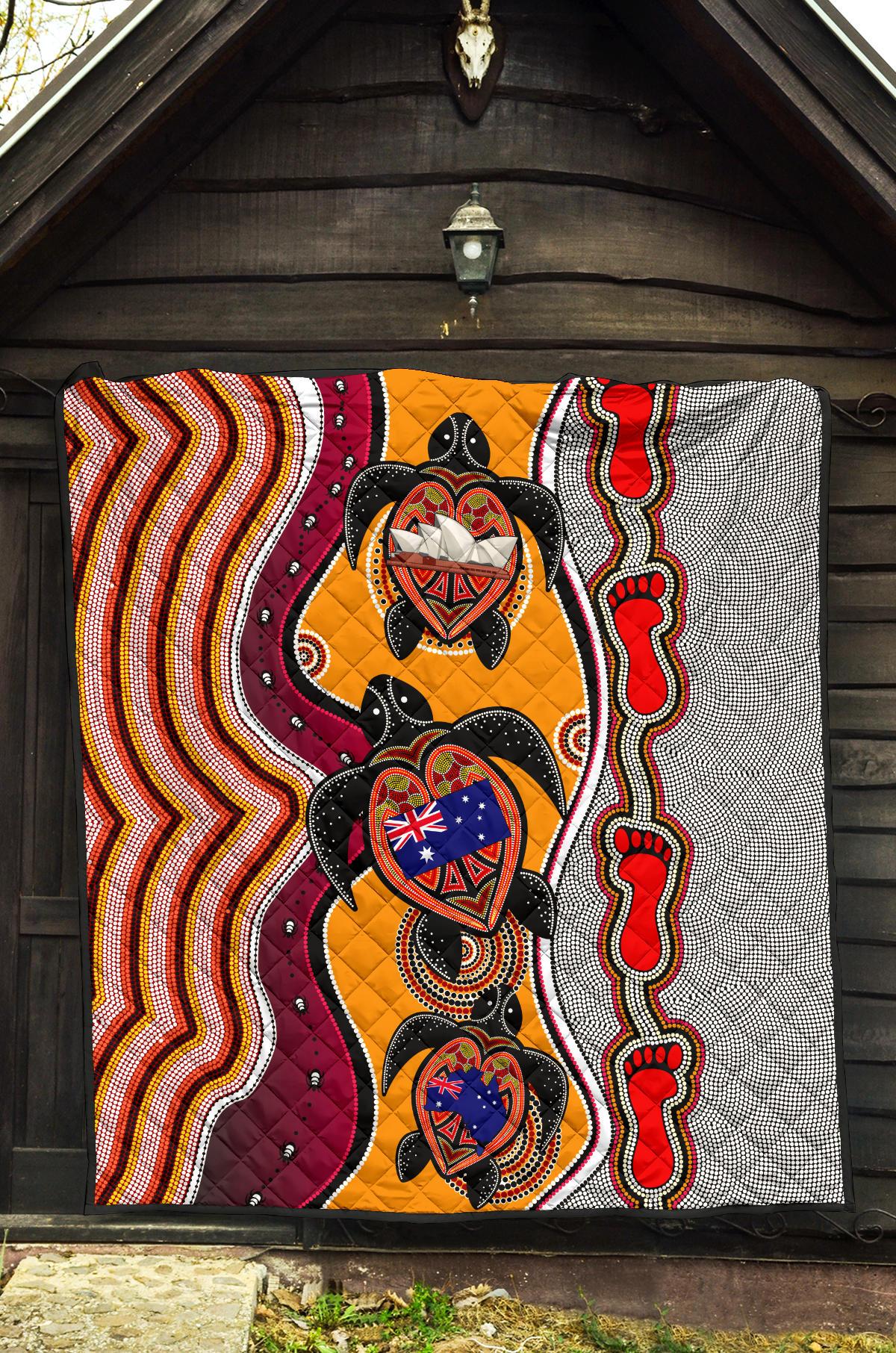 premium-quilt-aboriginal-patterns-quilt-turtle
