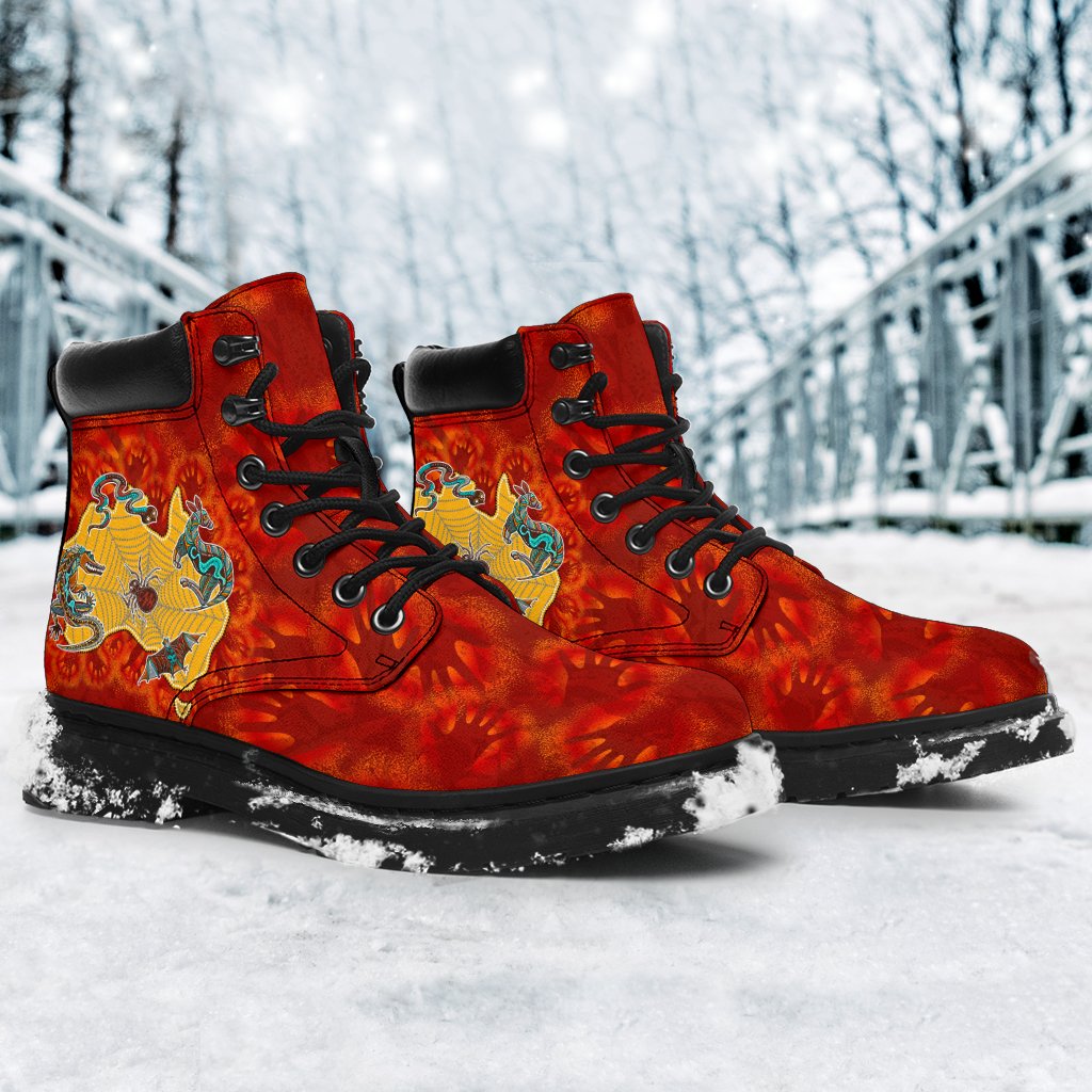 aboriginal-all-season-boots-australia-map-hand-patterns-spider-web