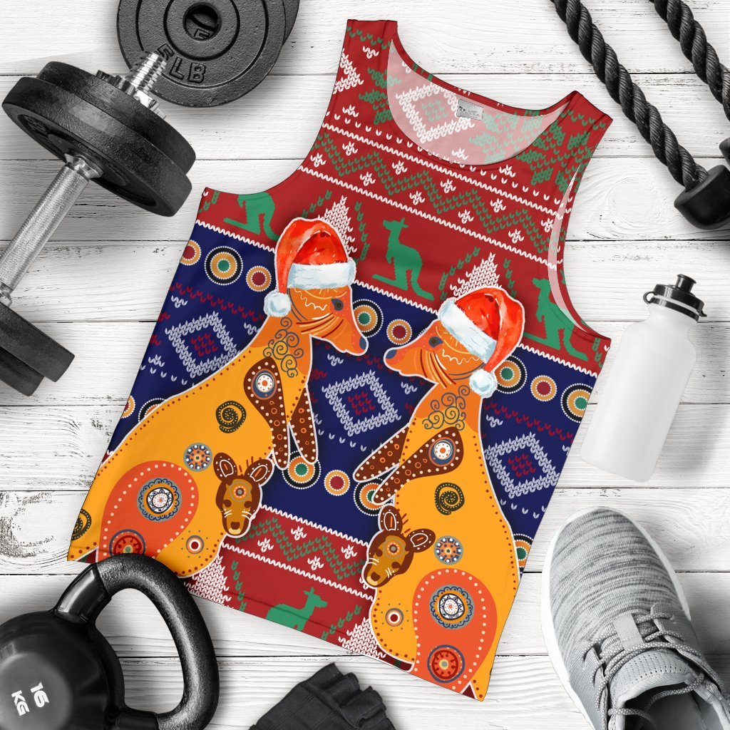 christmas-mens-tank-top-mother-kangaroo-in-christmas