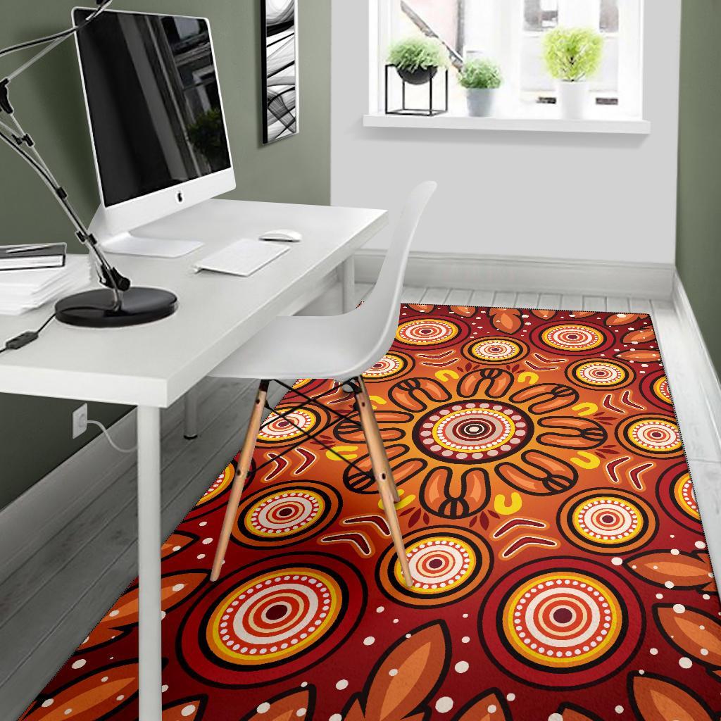aboriginal-area-rug-circle-flowers-patterns-ver01