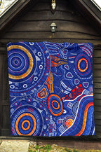 aboriginal-premium-quilt-indigenous-footprint-patterns-blue-color