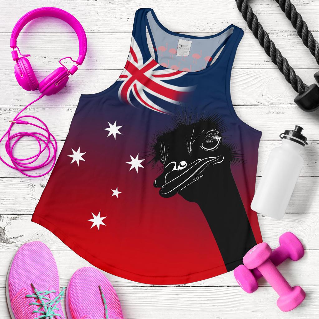 Racerback Tank - Aus Flag Tank Top Emus - Women - Vibe Hoodie