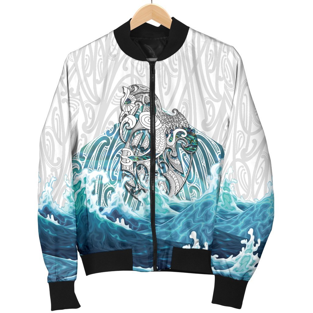 maori-manaia-the-blue-sea-womens-bomber-jacket-white