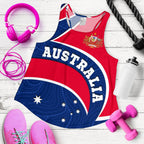 Aboriginal Racerback Tank - Australia Flag and Coat of Arms -Women - Vibe Hoodie