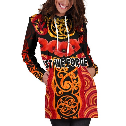 anzac-lest-we-forget-poppy-women-hoodie-dress-new-zealand-maori-silver-fern-australia-aboriginal