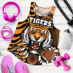 (Custom Personalised) Tigers Women's Racerback Tank Wests Tiger Skin Style - Vibe Hoodie