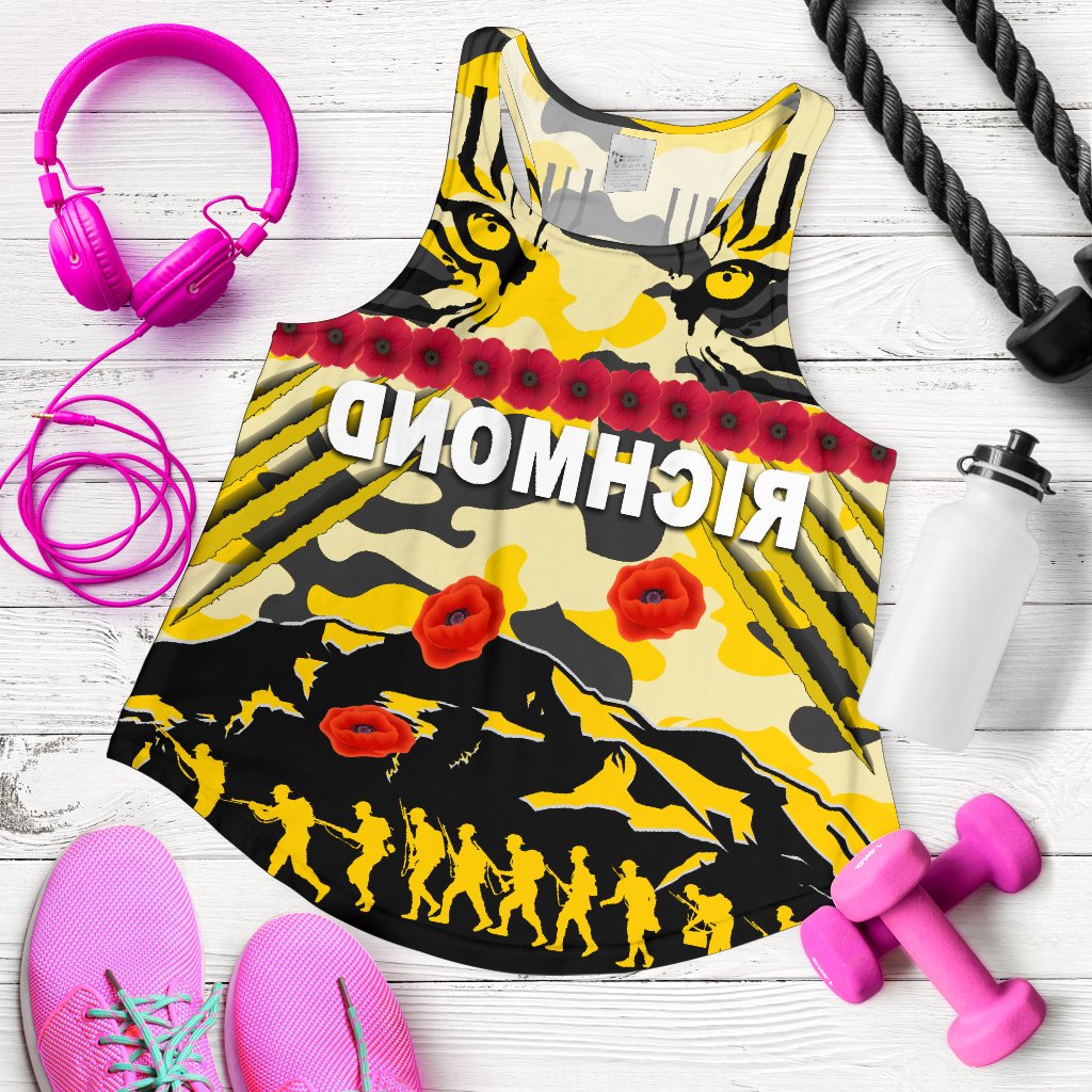 Richmond Tigers Women's Racerback Tank Anzac Day Country Style - Vibe Hoodie