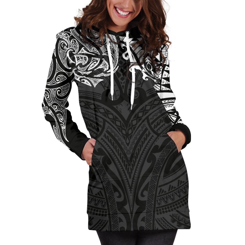 new-zealand-womens-hoodie-dress-maori-polynesian-tattoo-white