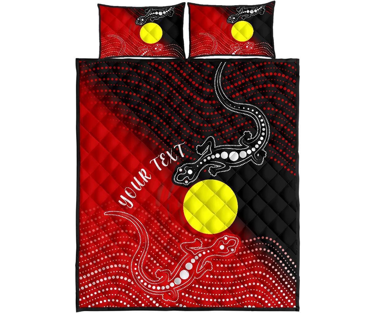 customaboriginal-quilt-bed-set-two-indigenous-lizard